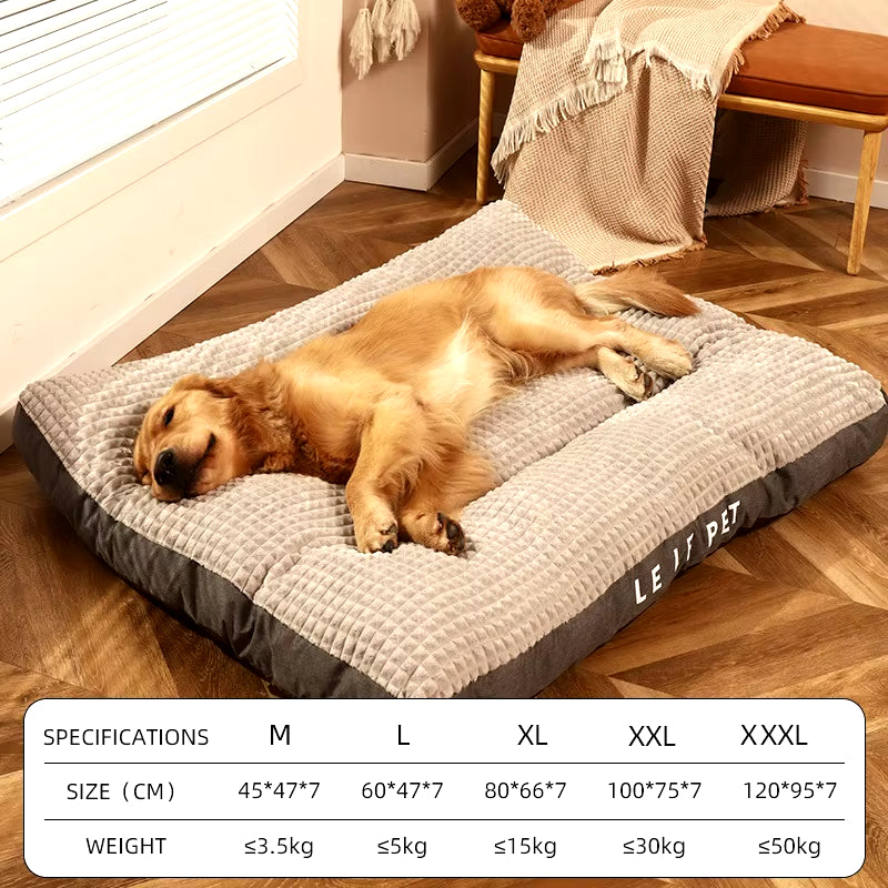 Warm Fleece Dog Bed & Detachable Mat