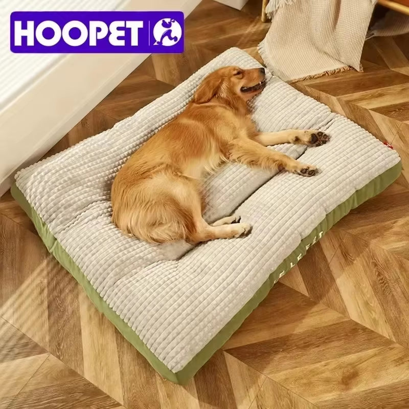 Warm Fleece Dog Bed & Detachable Mat