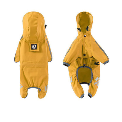 Raincoat With Leash Hole, Reflective Strap For Dogs