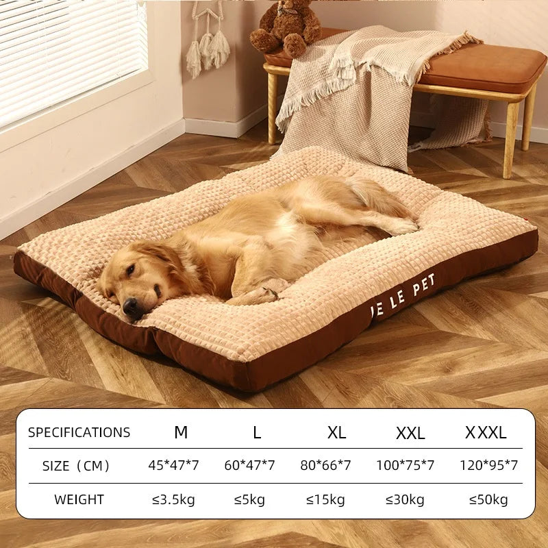 Warm Fleece Dog Bed & Detachable Mat