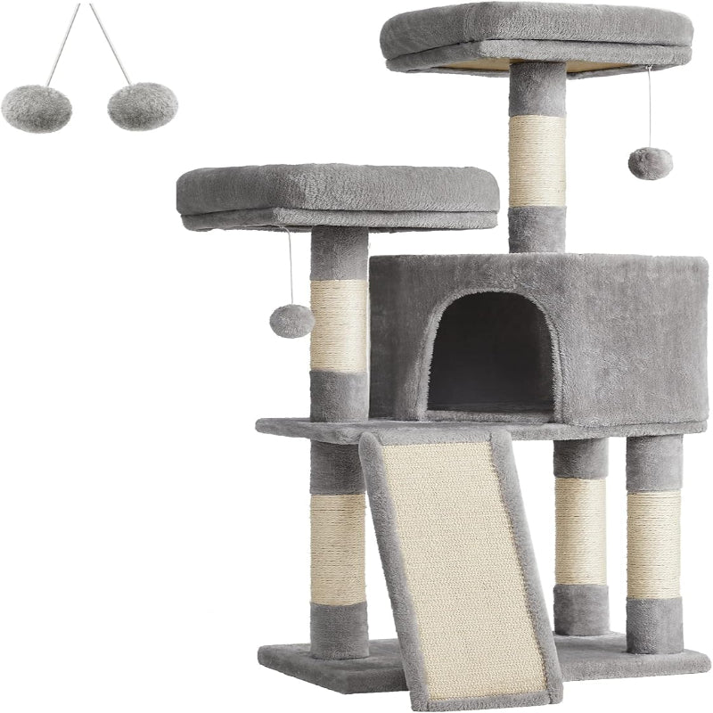 Multi-Level Cat Tower with Scratching Post