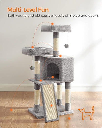 Multi-Level Cat Tower with Scratching Post