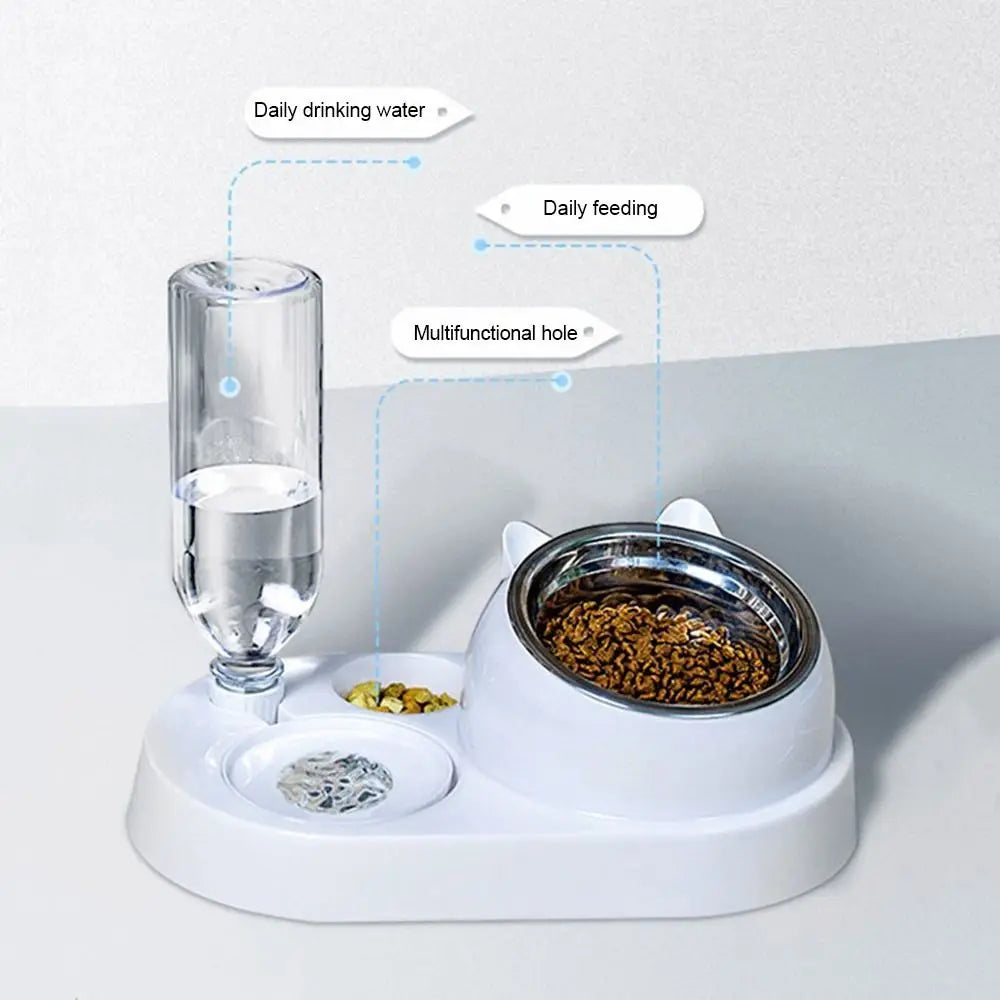 Pet Food Bowl and Water Dispenser