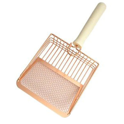 Stainless Steel Cat Litter Scoop with Wooden Handle