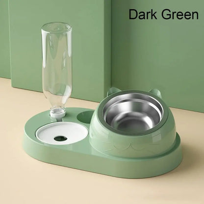 Pet Food Bowl and Water Dispenser