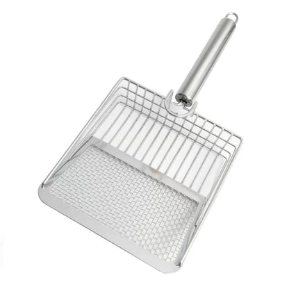 Stainless Steel Cat Litter Scoop with Wooden Handle