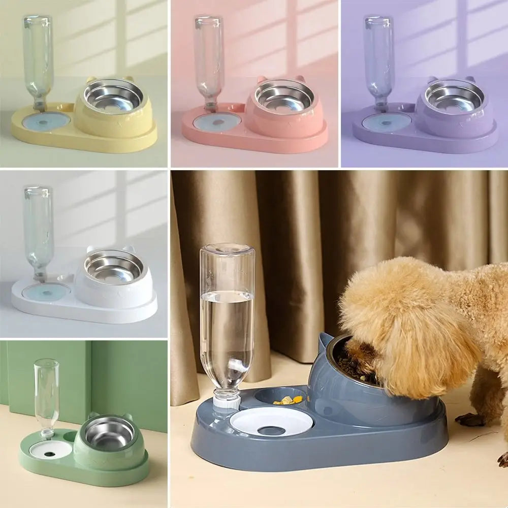 Pet Food Bowl and Water Dispenser