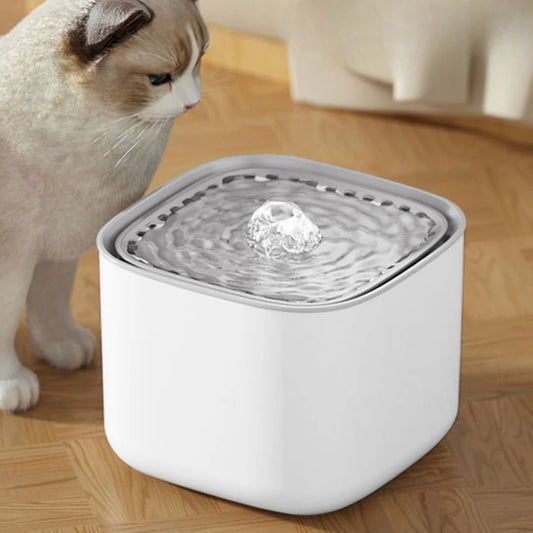 Cat Water Fountain 3L with Auto Filter and Quiet USB Pump