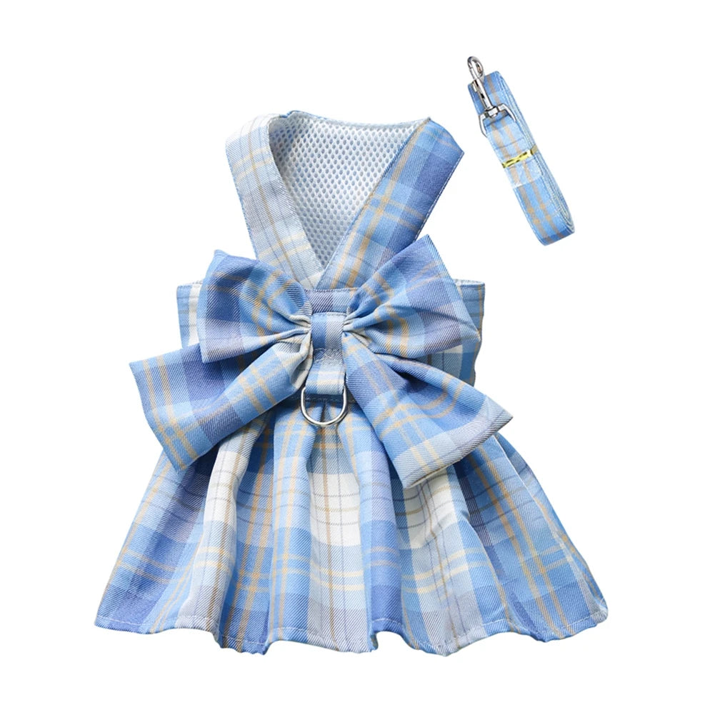 Princess Dog Harness Dress with Leash