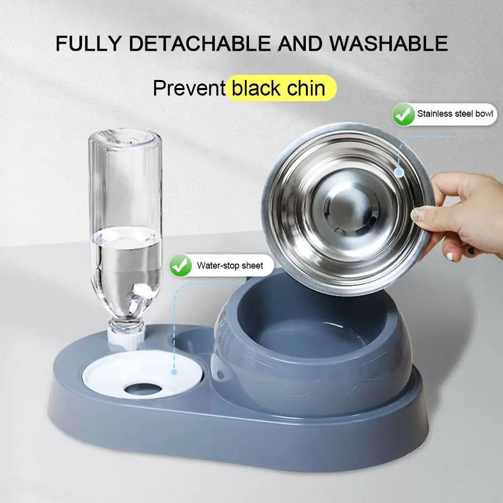 Pet Food Bowl and Water Dispenser