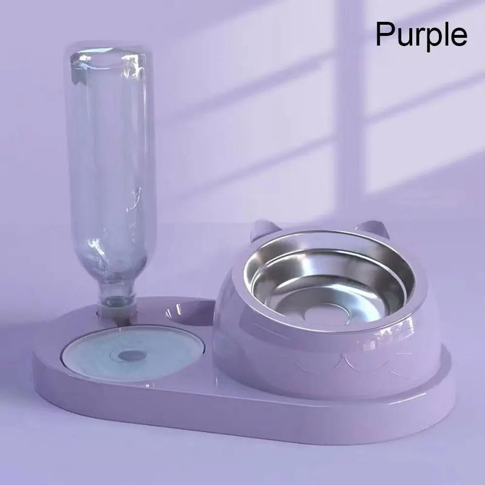 Pet Food Bowl and Water Dispenser