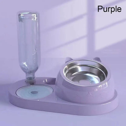 Pet Food Bowl and Water Dispenser