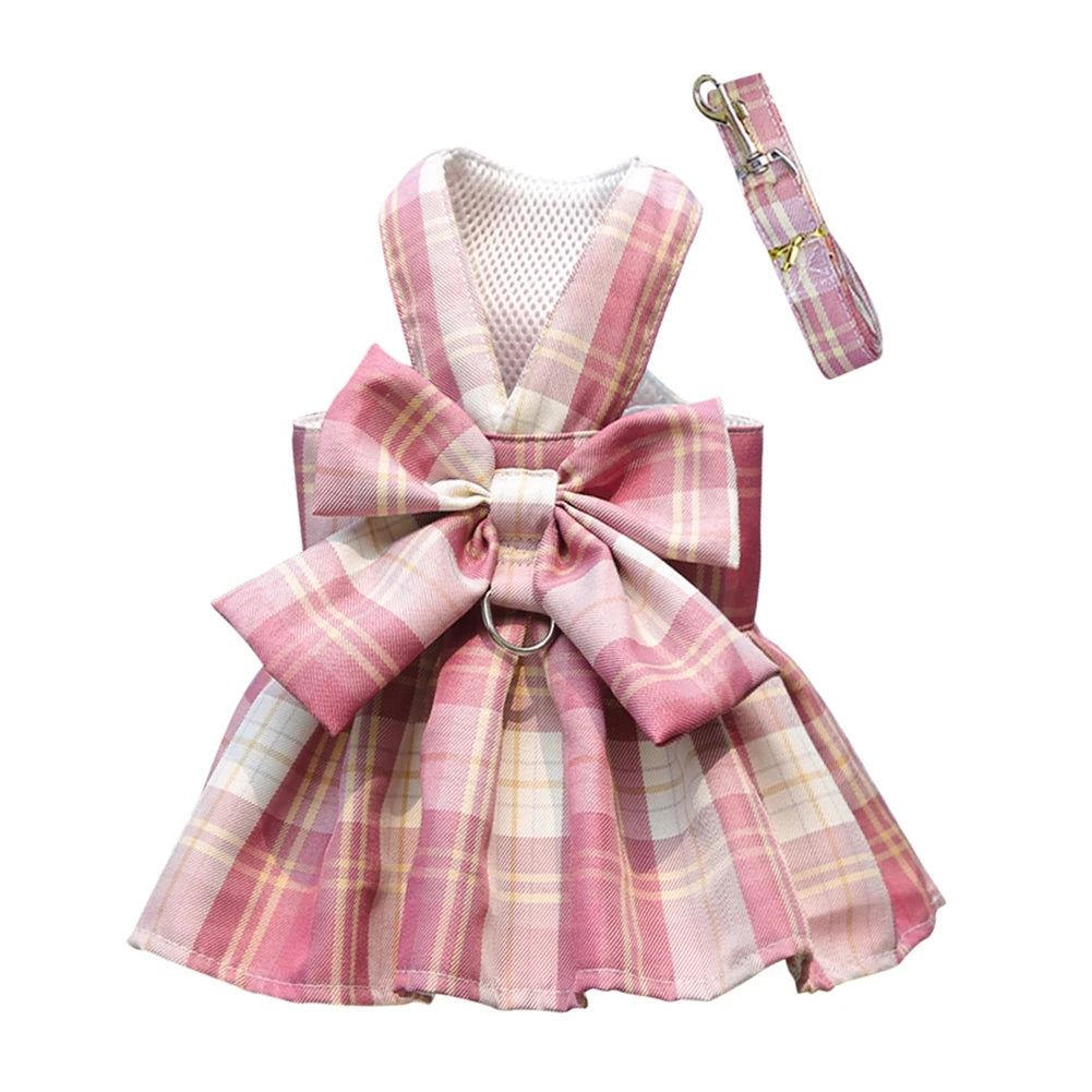 Princess Dog Harness Dress with Leash