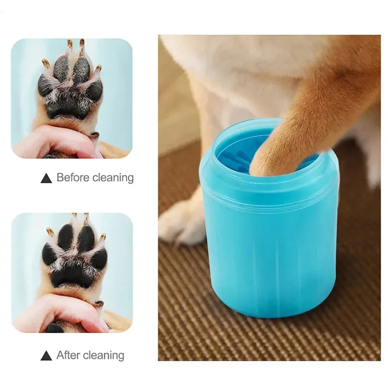 Portable Paw Cleaner Cup with Soft Silicone Brush