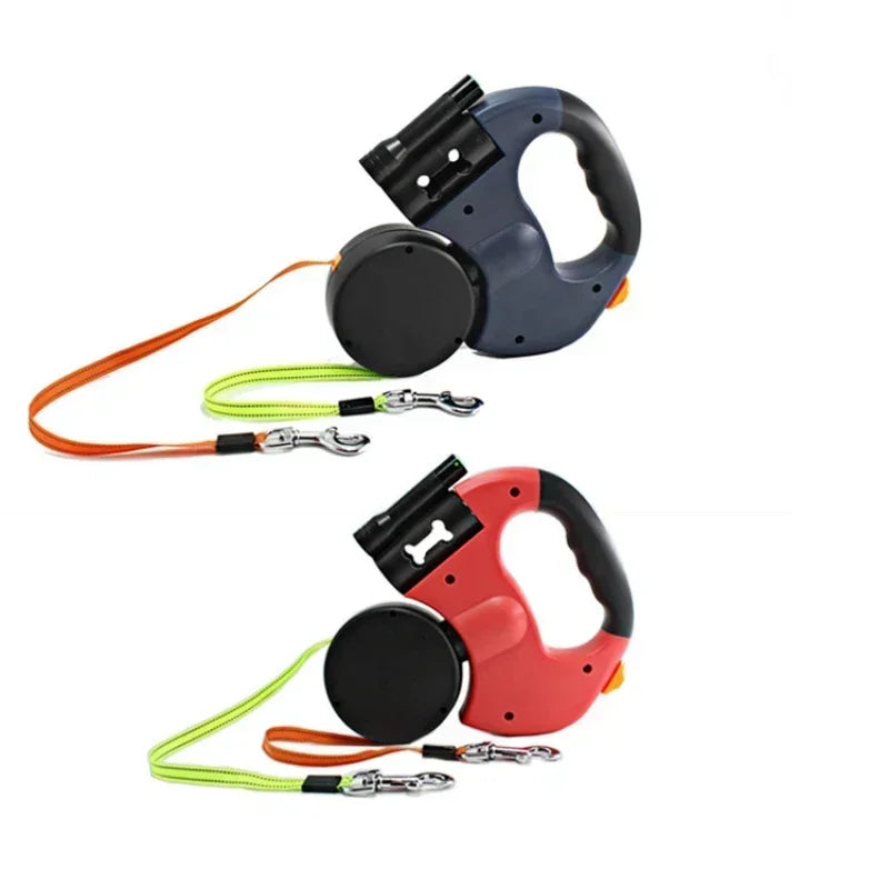 LED Retractable Dual-Head Dog Leash