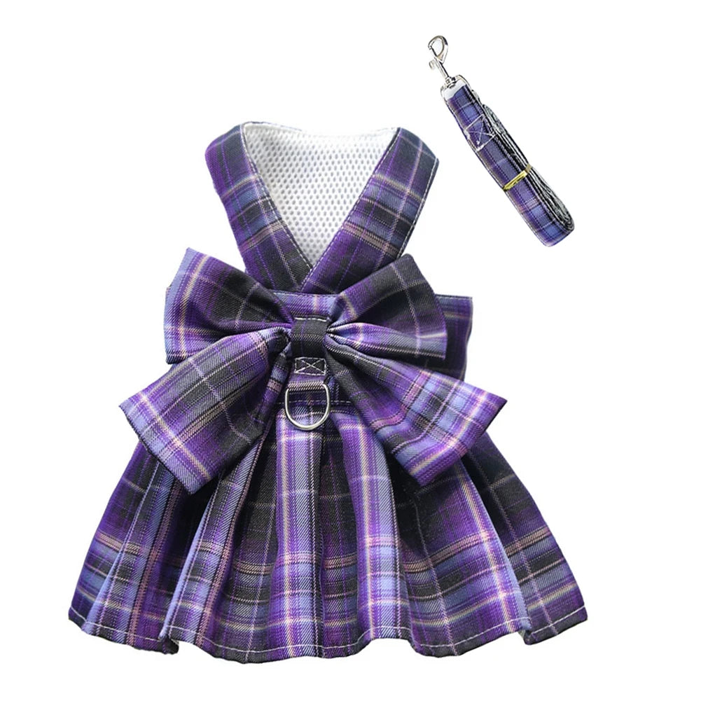 Princess Dog Harness Dress with Leash