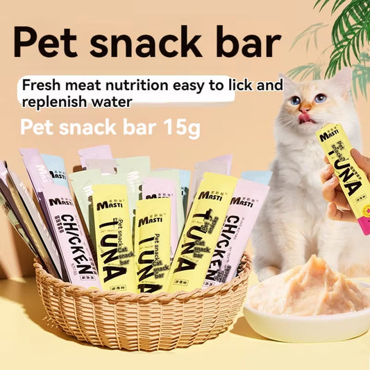 Cat Treat Stripes – Tuna & Chicken 10pcs Wet Snacks