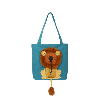 Lion-themed travel bag for pets