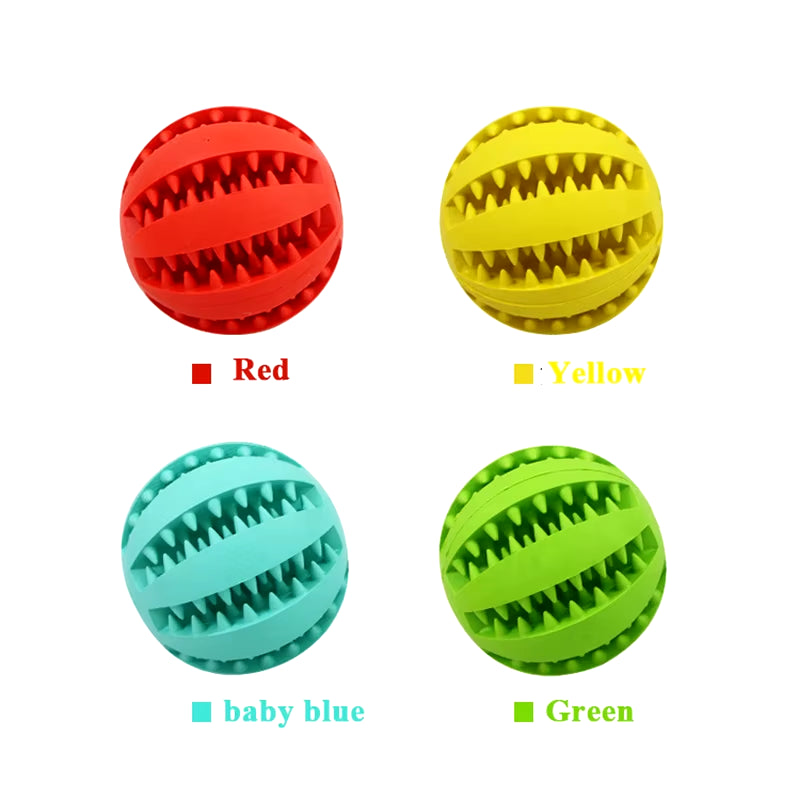 Pet Dog Toy Interactive Rubber Balls for Small Large Dogs Puppy Cat Chewing Toys Pet Tooth Cleaning Indestructible Dog Food Ball