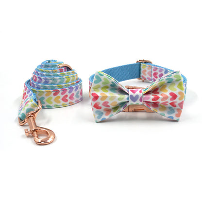 Pet Collar Leash Bow Bag Set