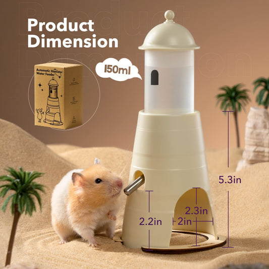 MEWOOFUN: Hamster Water Bottle with Stand & Hideout