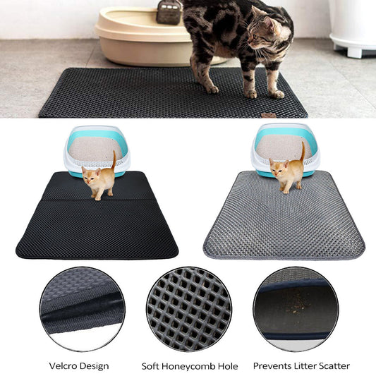 Mess-Free Cat Haven: Double Layer Litter Trap