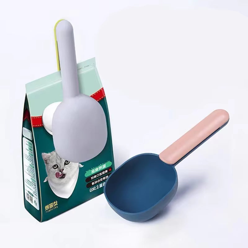 Pet Food Scoop with Sealing Clip 